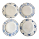 Lot of 4 mismatched flat plates terre de fer "alton" late nineteenth