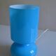 Ikea Lykta lamp in vintage blue opaline glass from the 1980s.