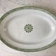 Plat oval Terre de Fer St Amand vert début XXème