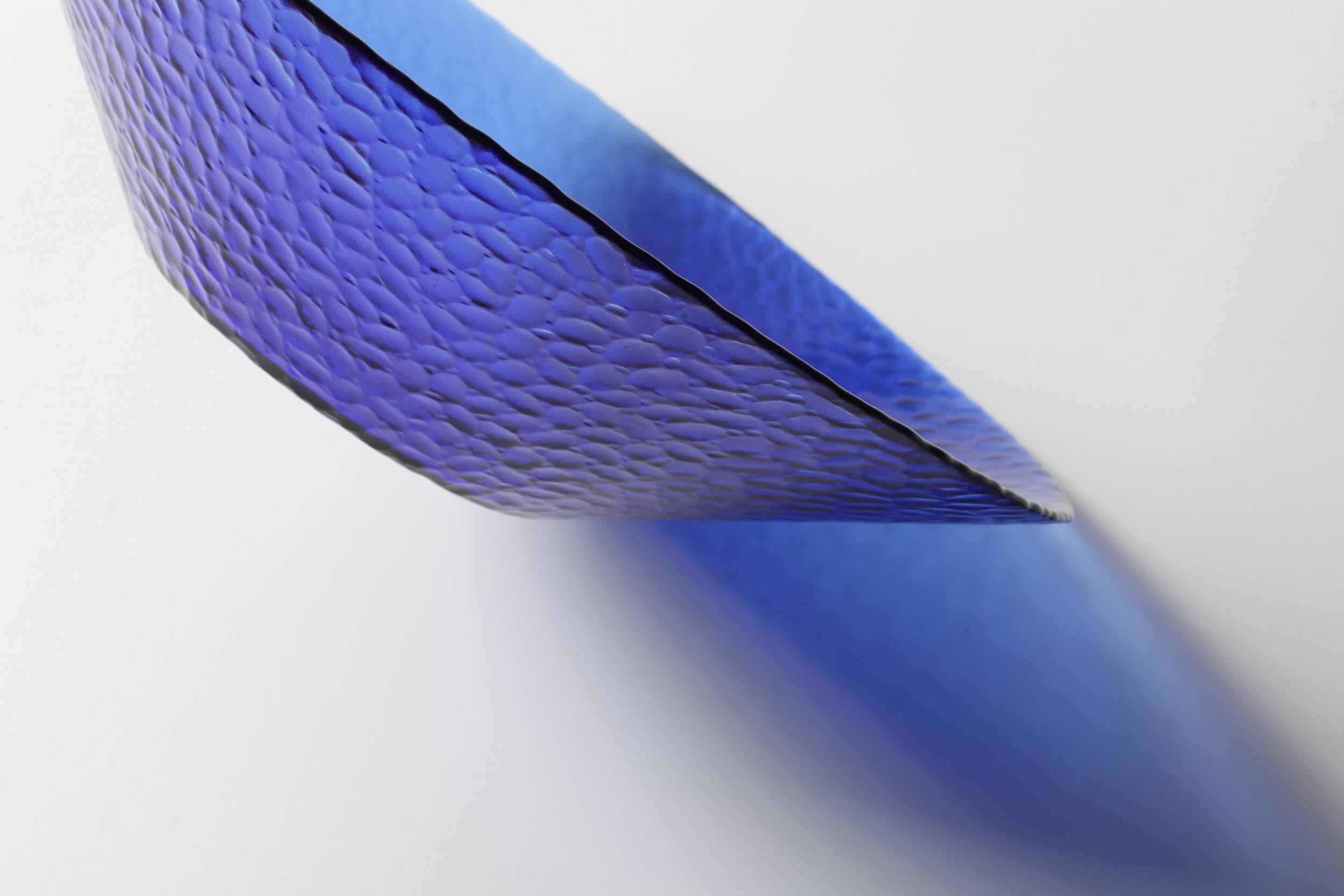 Mid-Century Cobalt Blue Glass Bowl: Large Arcoroc France Centerpiece