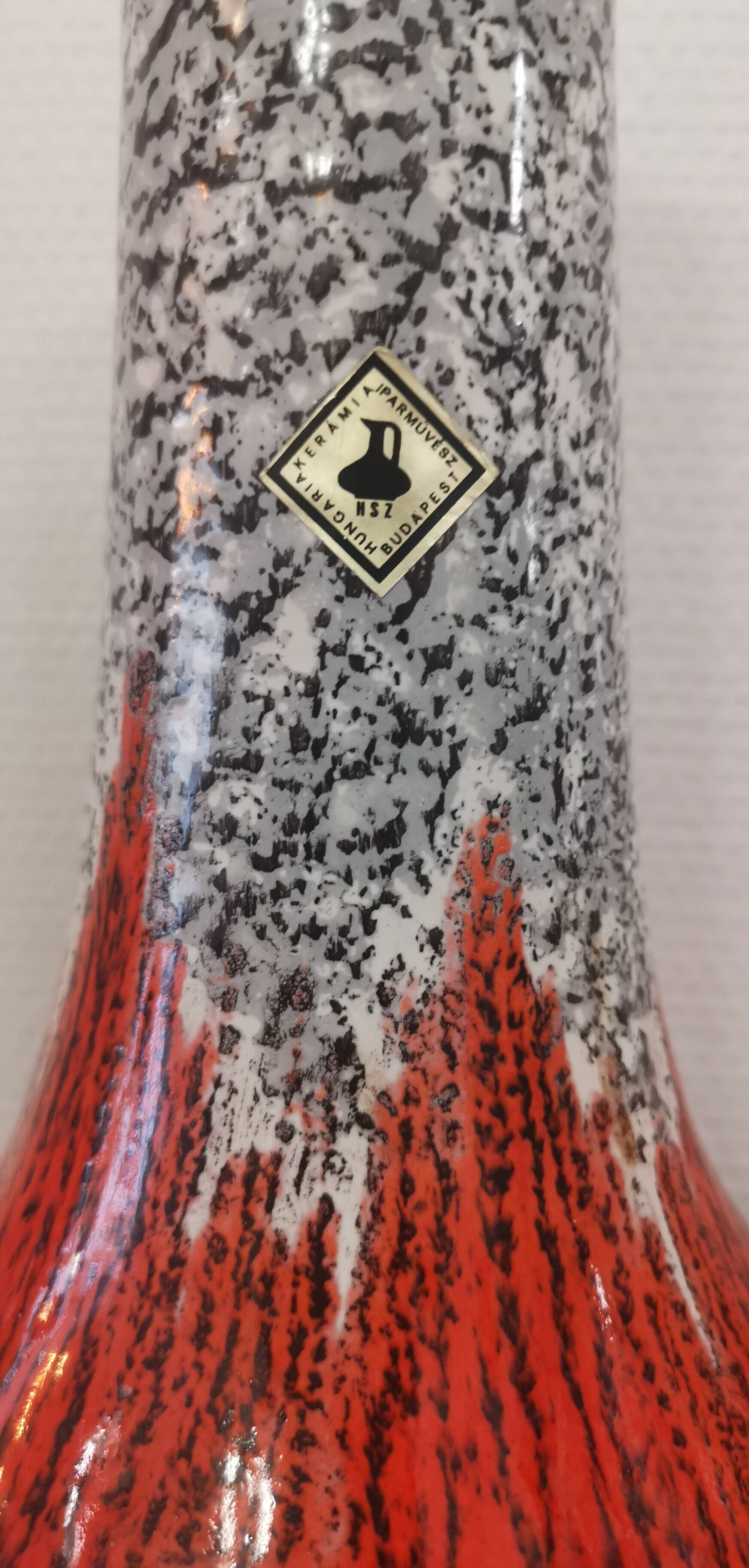 Vintage fat lava vase k369 made in Hungary in the 70s