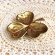 Trinket bowl decoration clover gilded bronze