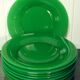 Set of twelve glass dessert plates "Arc France"