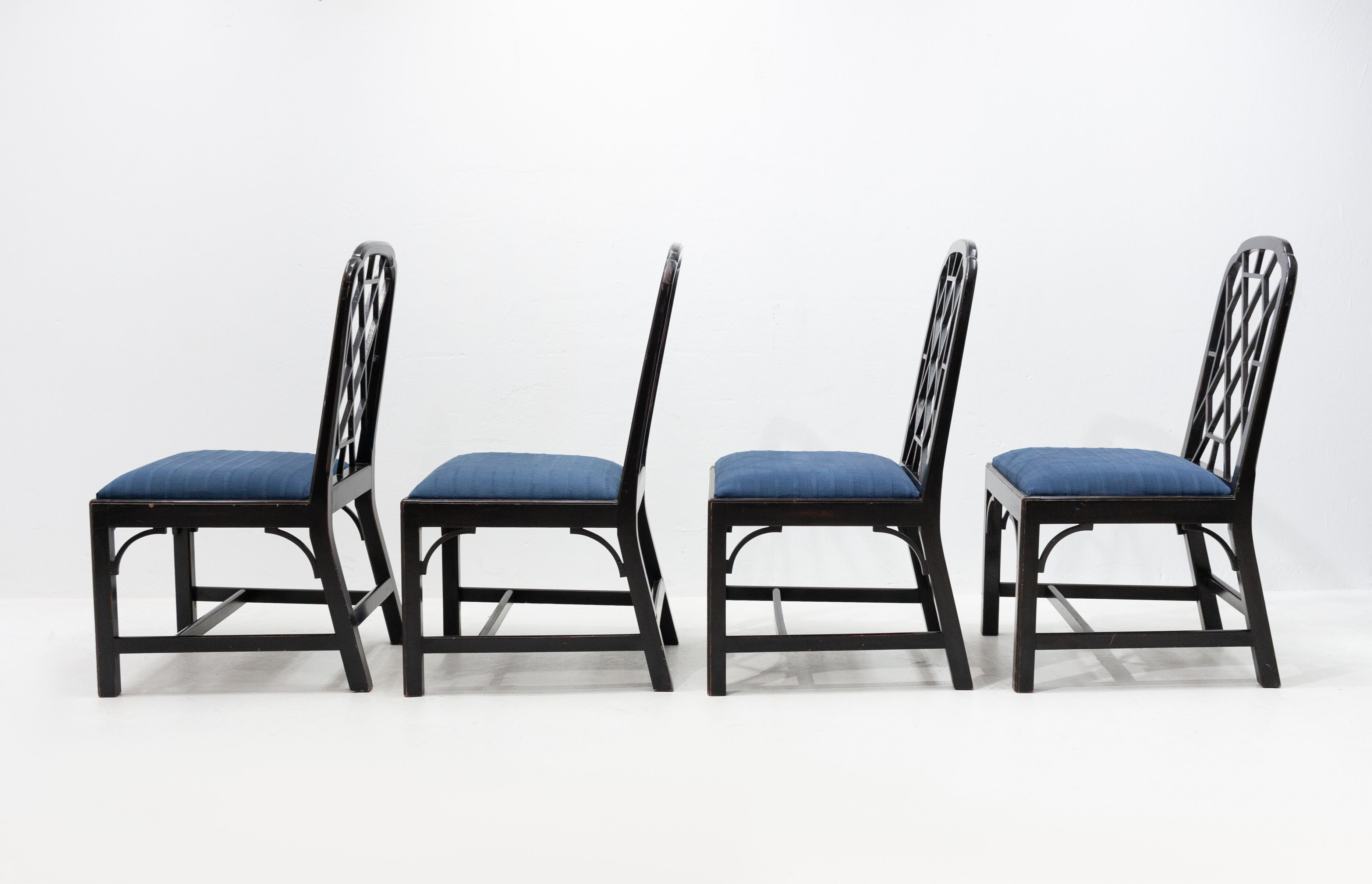 4 Chinese Chippendale chairs