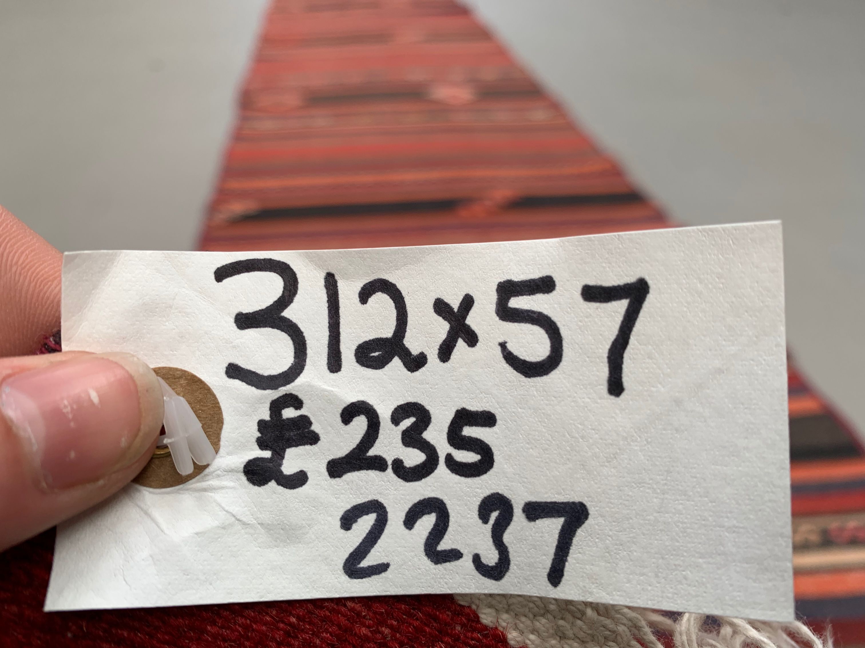 Old Turkish narrow Kilim Runner 312x57 cm shabby chic, vintage kelim