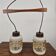Double suspension in rosewood and glass, Denmark, 1960