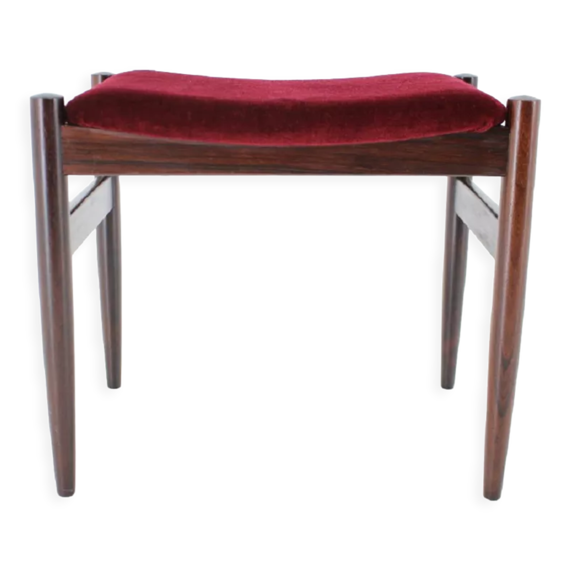 1960s danish teak stool in fabric