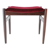 1960s danish teak stool in fabric