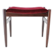 1960s danish teak stool in fabric