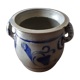 Pot en grès d'alsace gris bleu deux anses