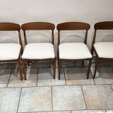 4 vintage Scandinavian teak chairs by Johannes Andersen 1960