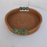 Round wicker top