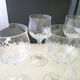 Set of 6 glasses of rosé or red wine in crystalline