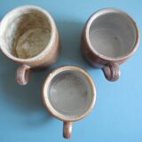 Lot anciens pots grès déco rustique old french stoneware pots