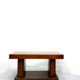 Console, in brown oak veneer, french work of the 50s