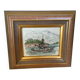 Watercolour painting signed boat marine