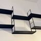 Modular shelves string black metal