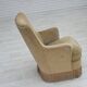 1970s, Danish armchair., original light green furniture velour.
