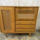 Vintage wood/wicker cabinet