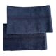 Set of 2 black dyed tea towels with red stripes - 50x75cm - linen