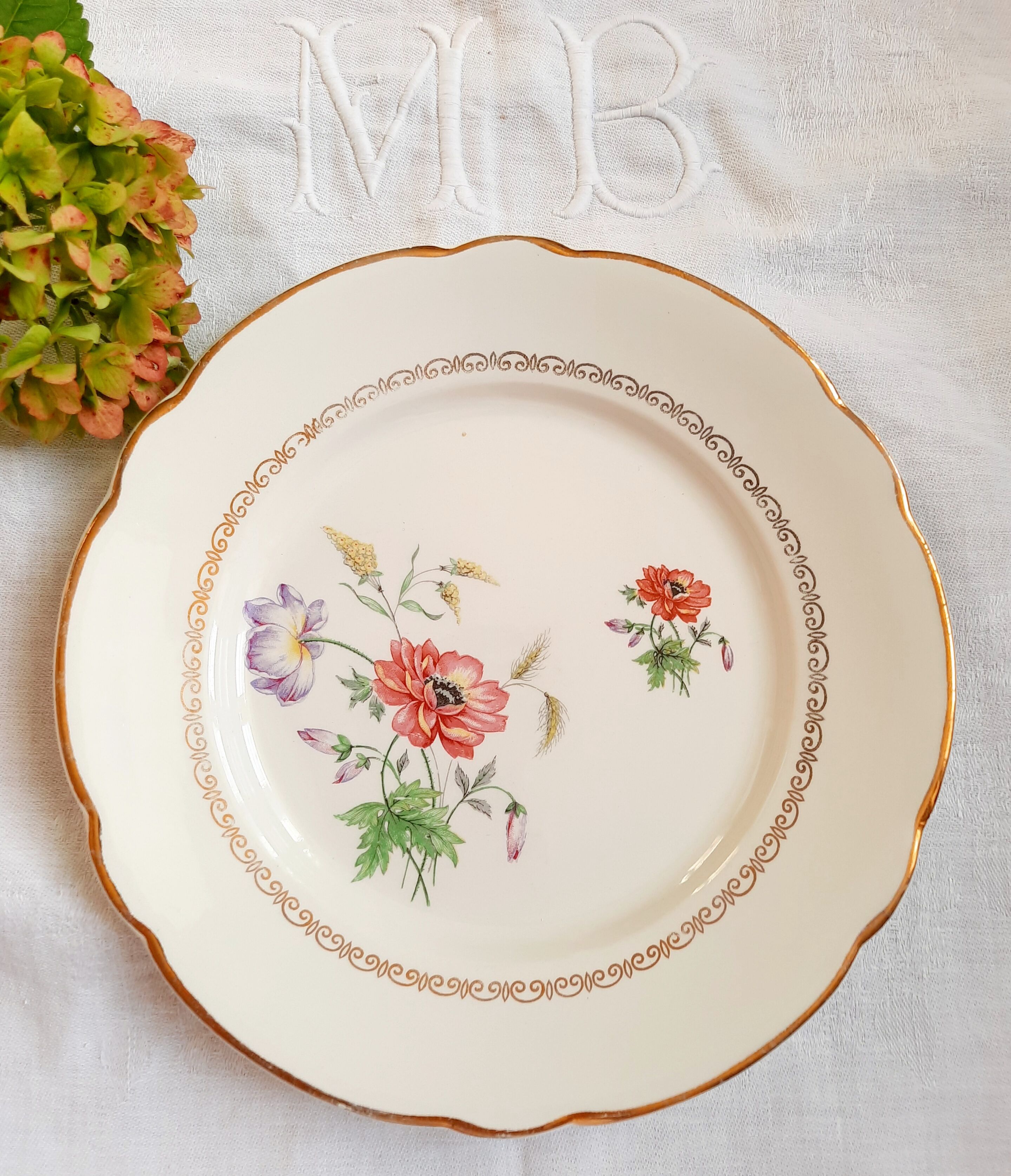 6 mismatched old flat plates