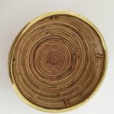 Bamboo and brass basket