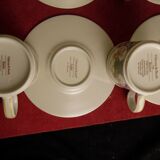 Service of 6 coffee cups in porcelain Villeroy and Boch model Basket lot 1