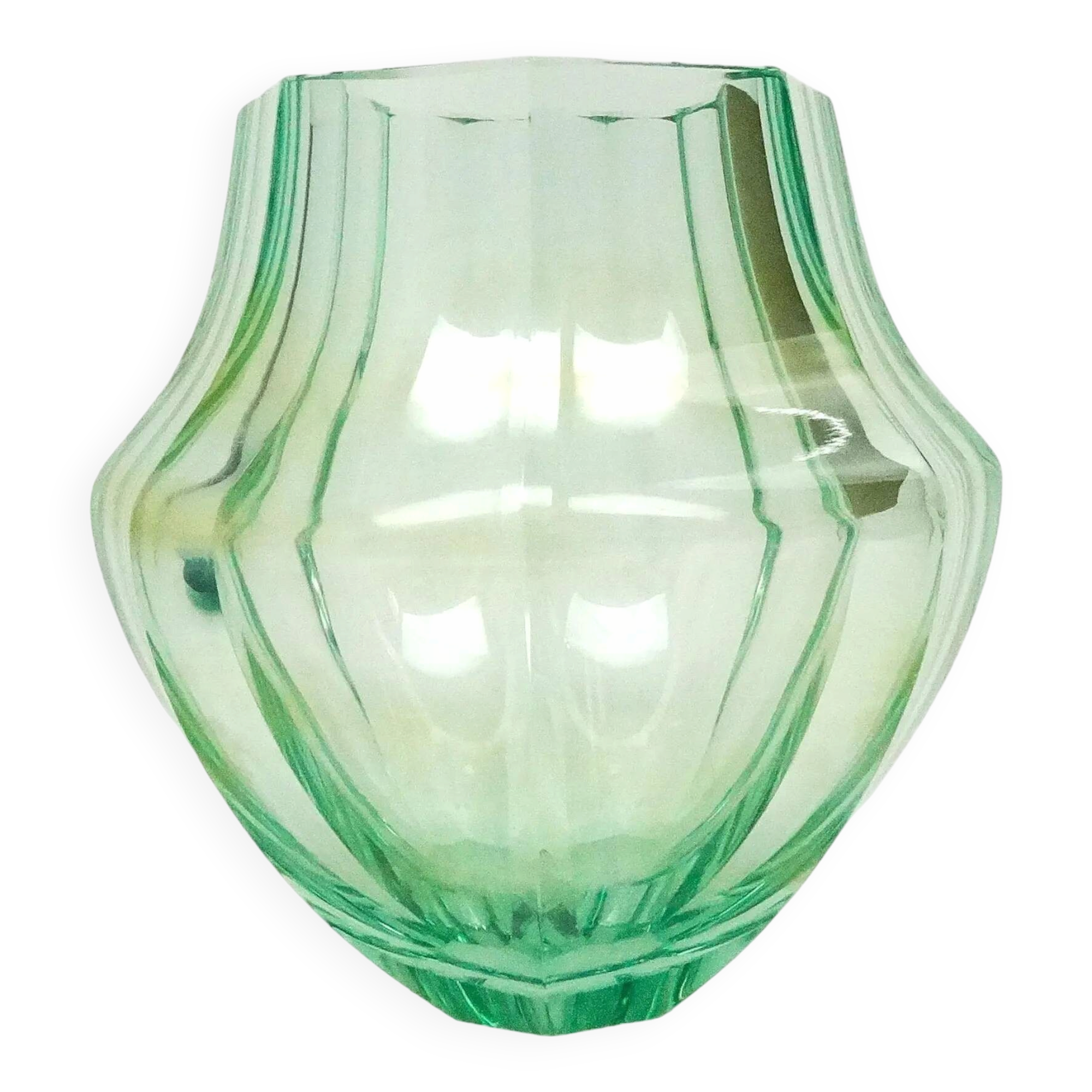 Art Deco vase, crystal, Moser, Czechoslovakia, 1930s