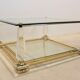 Extraordinary Lucite, Brass and Glass Obelisk Coffee table, 1970s