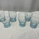 6 blue vintage glasses