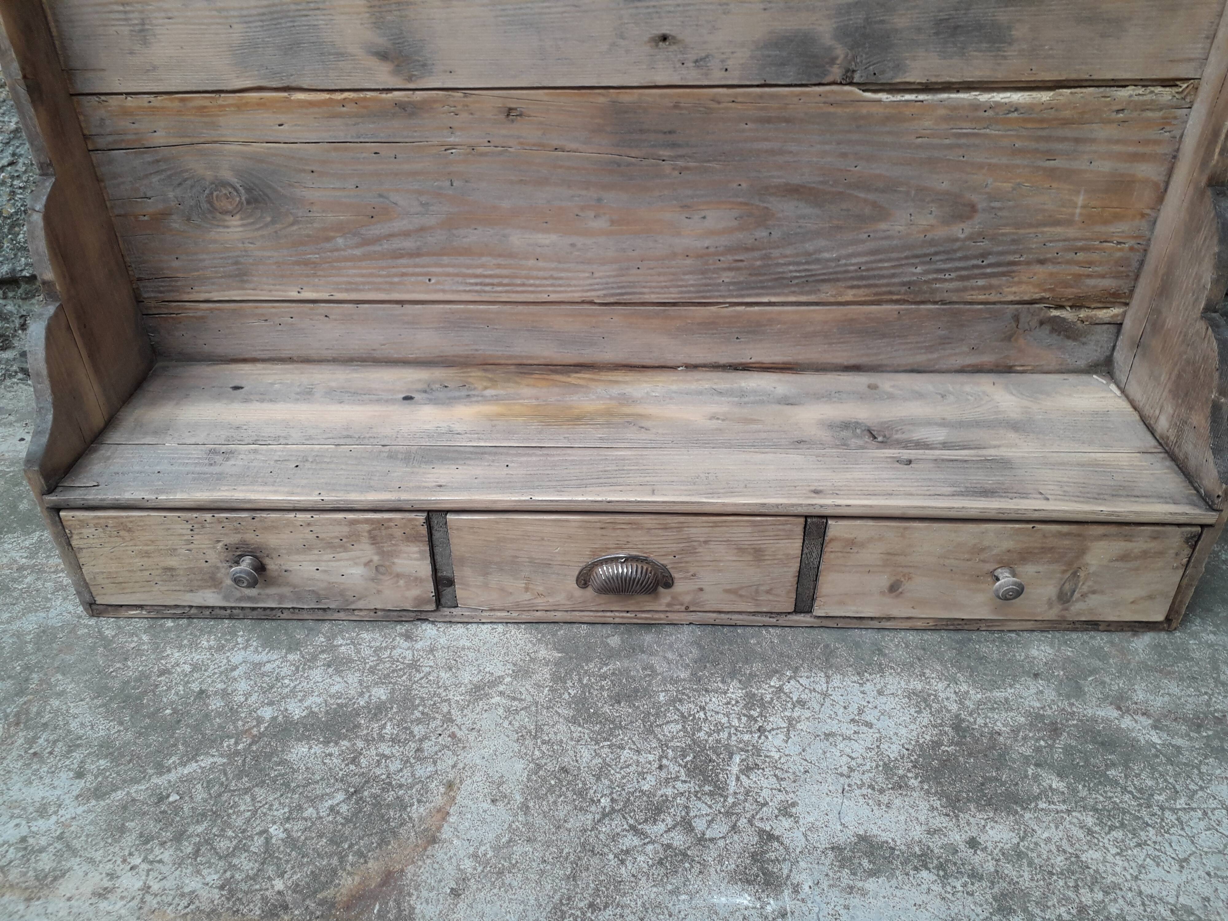 Rustic wall shelf