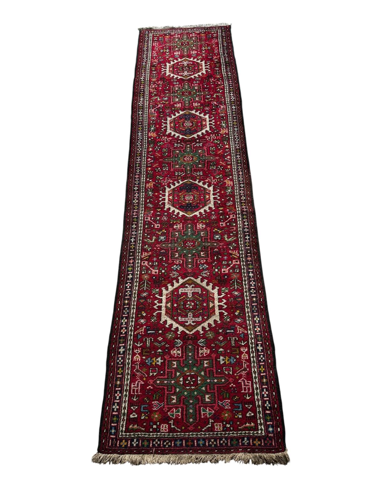 Handmade Persian hallway rug 290cm x 70cm
