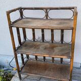 Bamboo rattan shelf