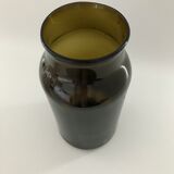 Vase en verre fumé vert