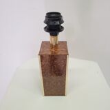 Vintage lamp in elm burl and brass from the 1970s