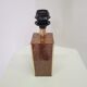 Vintage lamp in elm burl and brass from the 1970s