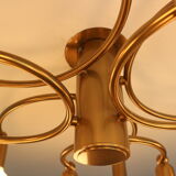 Vintage Modern Golden Color Ceiling Lamp, 1970s