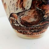 Amphora shaped vase in Art enamels signed