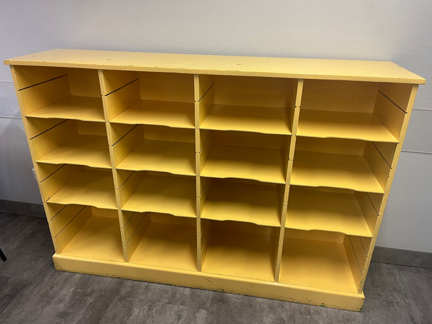 Old workshop furniture / wooden locker / sorting furniture / counter