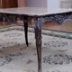 Bronze coffee table and marble tray