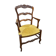 Fauteuil paillé rustique style  louis xv en chêne