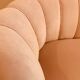 1940s Danish Banana Shaped Scalloped Sofa in Blush Pink