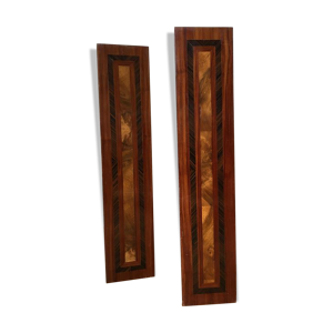 Paire colonnes en bois - art