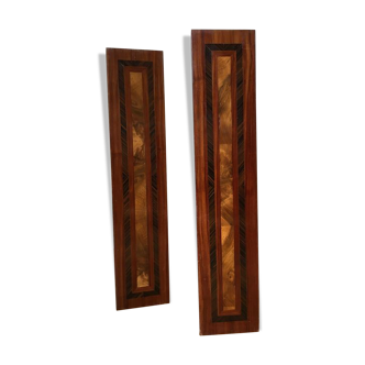 Paire colonnes en bois art déco