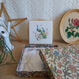 Dessous de plat mettlach motifs paons vintage