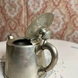 Silver-plated metal teapot or coffee pot with double hallmarks - early 20th century