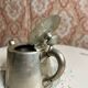 Silver-plated metal teapot or coffee pot with double hallmarks - early 20th century