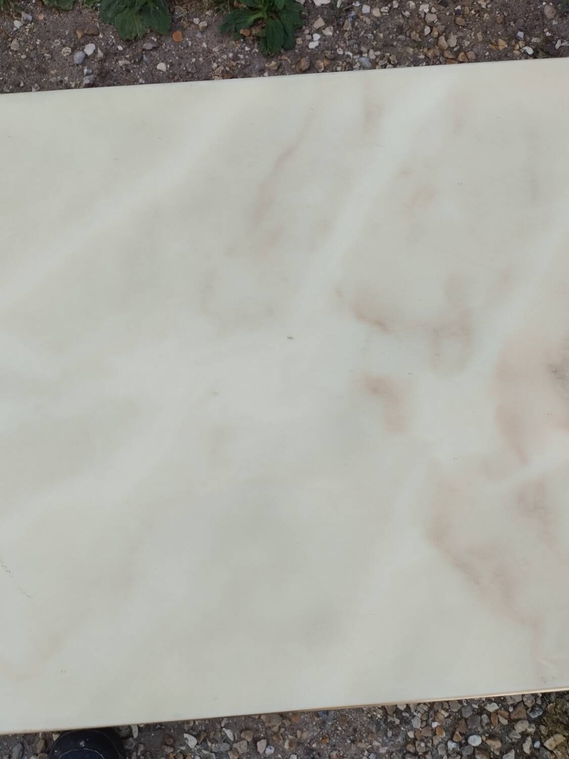 Antique vintage coffee table with marble top