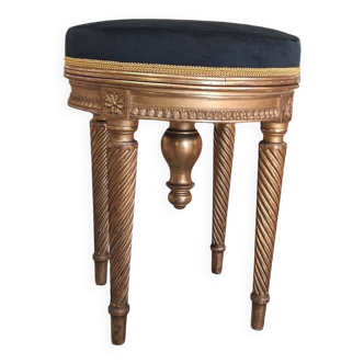 Golden wooden piano stool