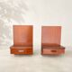 Pair of suspended teak bedside tables – 1960s Scandinavian design
